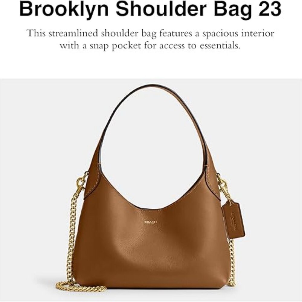 COACH womens Brooklyn Shoulder Bag 23 - Picture 2 of 6